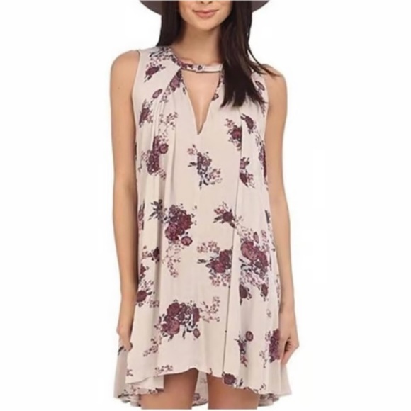 Free People Women’s Boho Swing Sleeveless Mini Dress. Multicolor Floral Small. - Picture 1 of 8